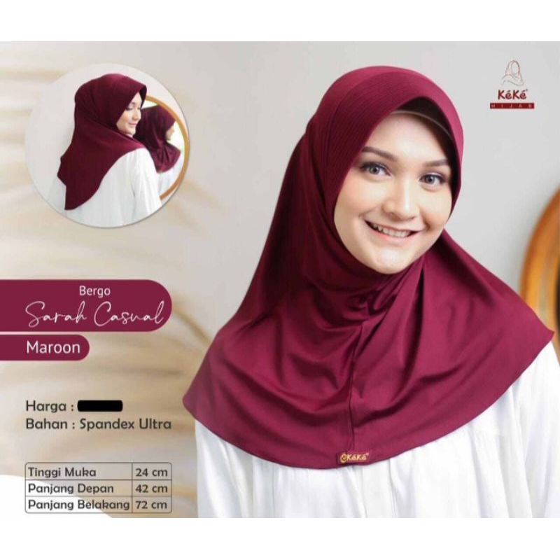 Keke Hijab Bergo Instan Sarah Casual