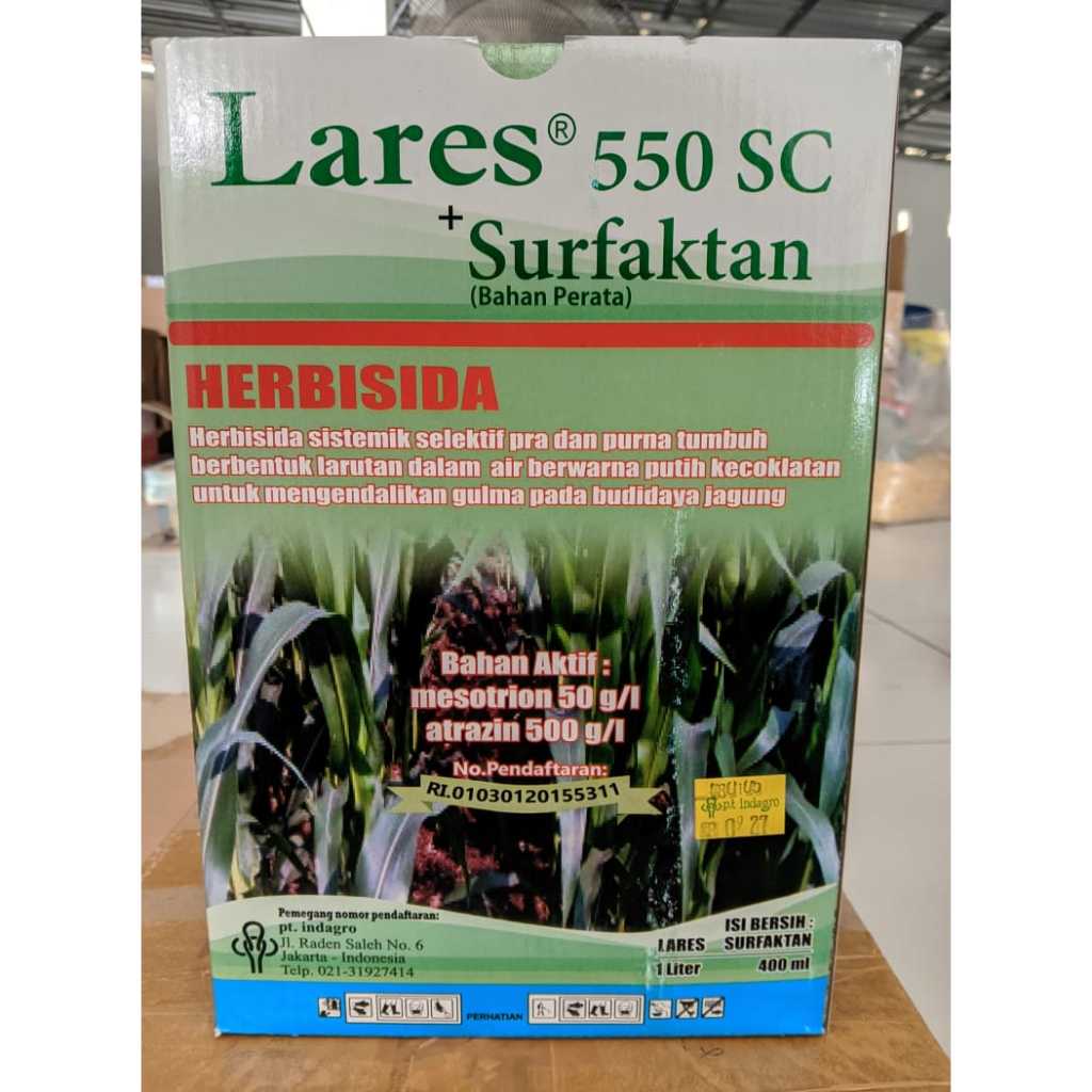 Herbisida selektif tanaman jagung LARES - 1 liter (bonus kaos) PT INDAGRO