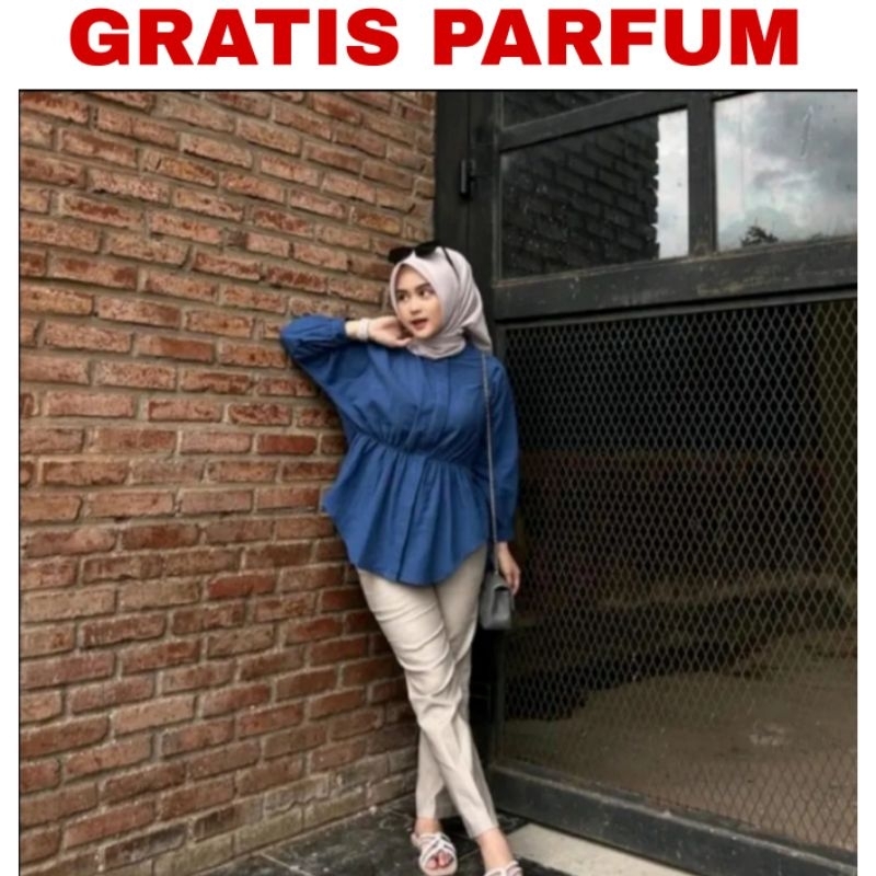 ALYA SHIRT KEMEJA WANITA KERUT DEPAN