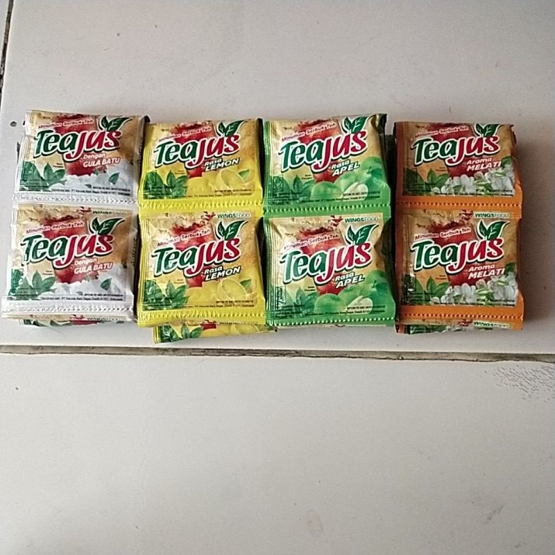 

teajus serbuk 4 variant renteng ( 10 sachet )