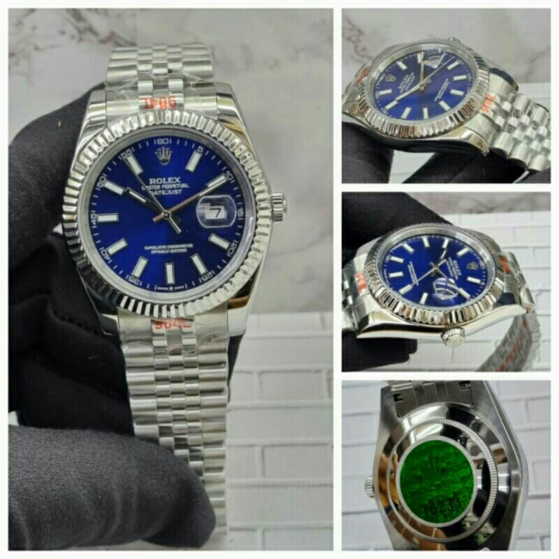 jam tangan pria rolex datejust automatic all stainless kualitas ori