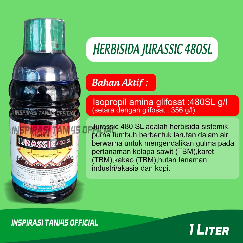 Herbisida jurassic 480SL 1 liter/Obat Rumput Jurassic 480SL 1 liter/Jurassic 480SL Obat Rumput Ampuh