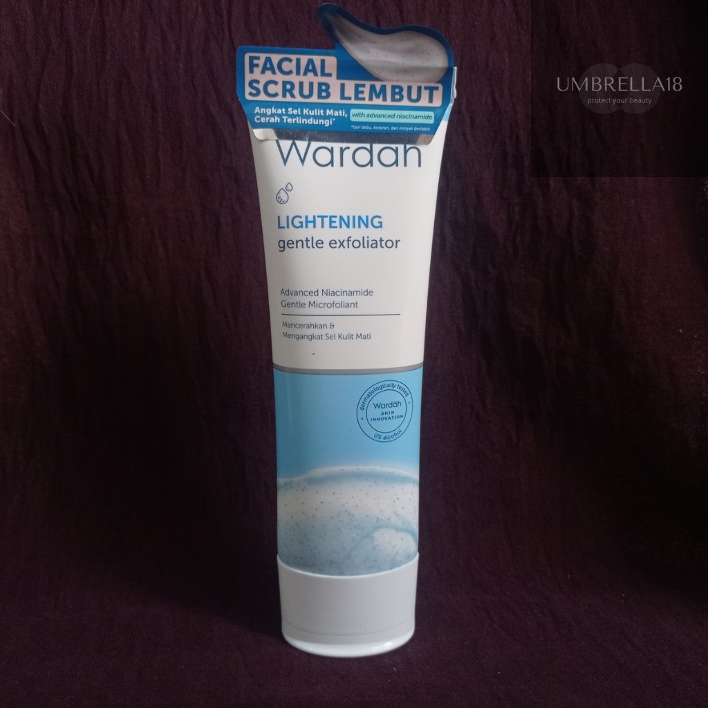 WARDAH Lightening Gentle Exfoliator 50ml/Scrub Wajah Untuk Semua Jenis Kulit/Pembersih Scrub/Pembers