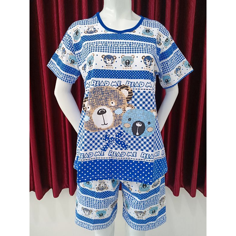 Baju Tidur Wanita/Stelan 3/4 Std Oblong Polos BKH Bahan Kaos