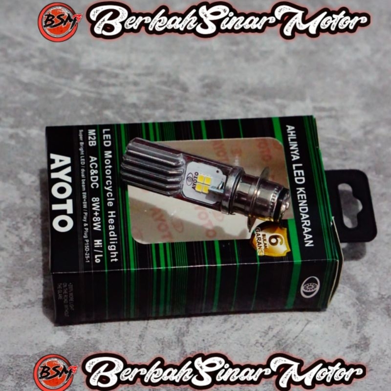 Lampu led depan ayoto M2b h6 original lampu led motor ayoto m2b h6 ori lampu depan led merek ayoto t