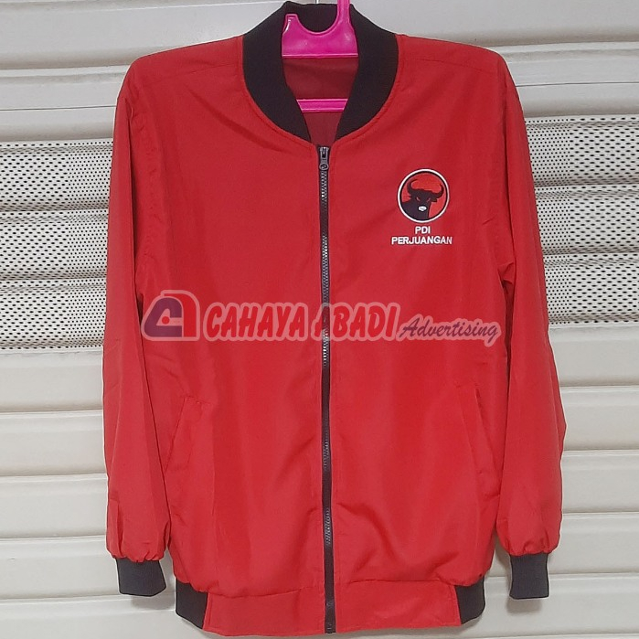 Jaket PDI Perjuangan Baseball Bomber