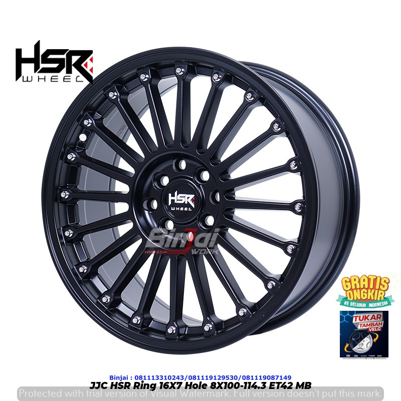 velg mobil jazz yaris vios mobilio freed ring 17 jjc hsr - velg classic