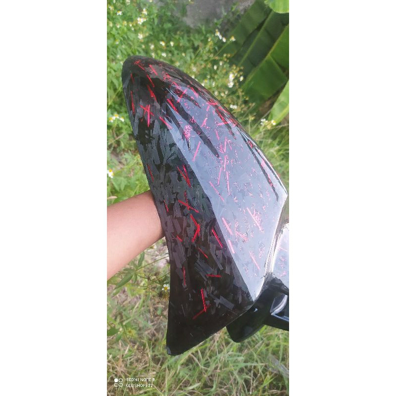 Spakbor slebor depan Honda Scoopy 2019/2020/2021 karbon forget