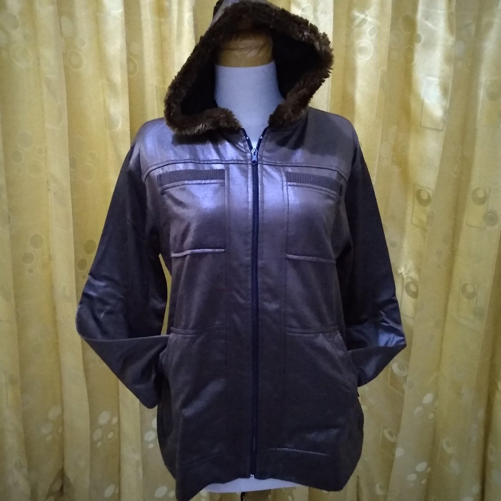 JAKET WANITA RIDING SEMI KULIT KOMBINASI