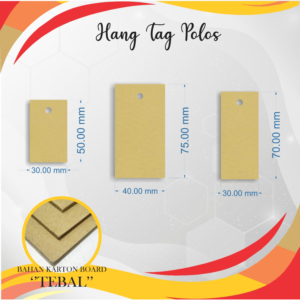 

(MINIM 50 PCS)Hang tag polos/ label hangtag /tag label/tag pakaian/label baju/label distro/label ucapan/label barang