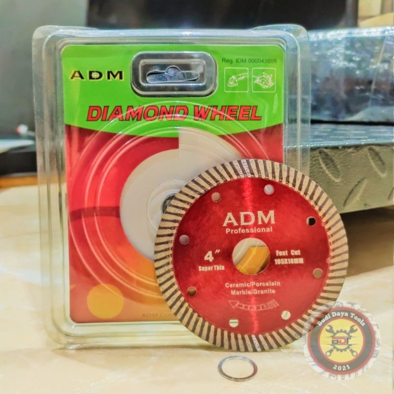 Mata Gerinda Potong Keramik ADM 4 Inch Diamond Wheel 105 × 10 Mm