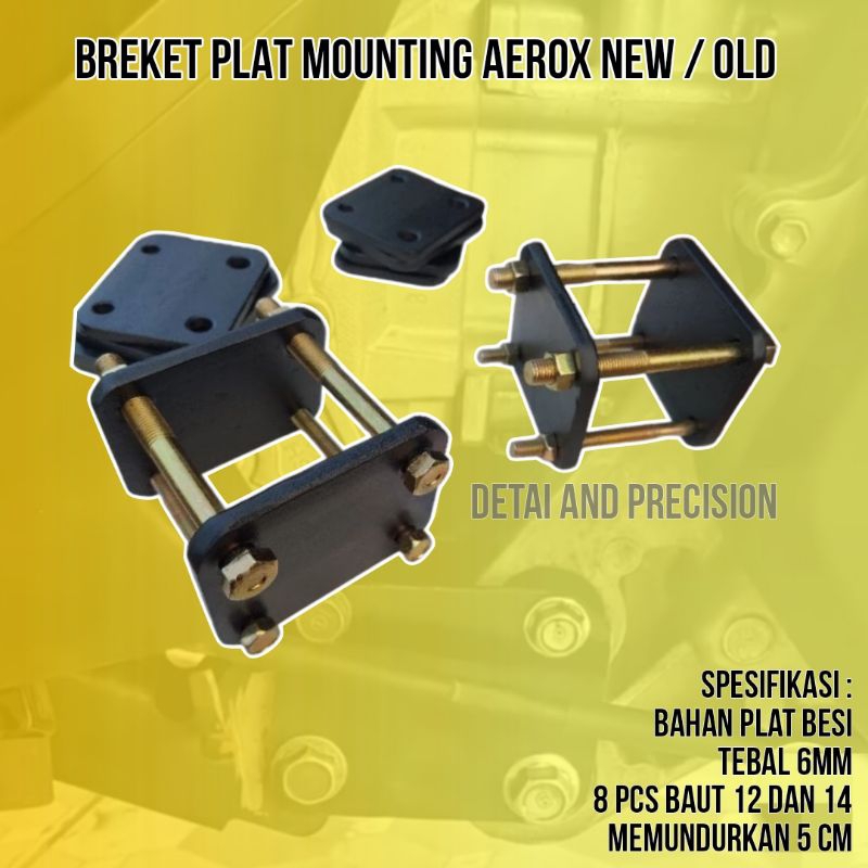 Breket Plat Mounting AEROX OLD NEW panjang 5cm