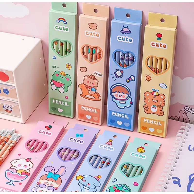 

6PCS PENSIL MOTIF KARTUN LUCU/PENSIL MURAH MERIAH S085