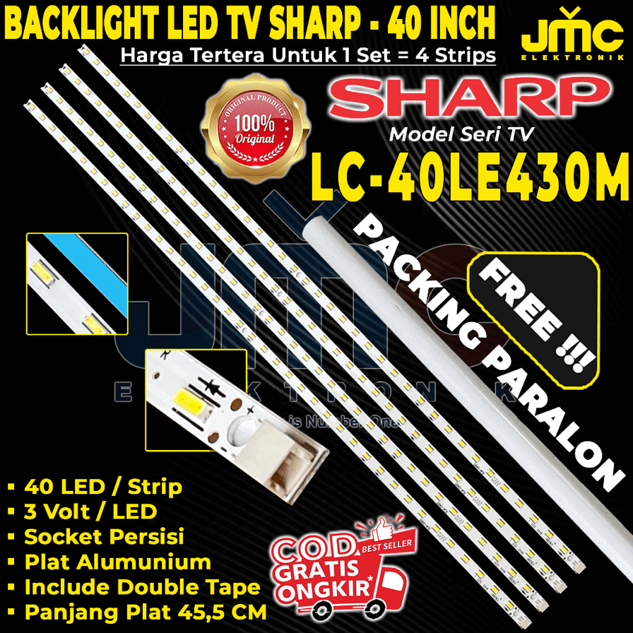 BACKLIGHT TV LED SHARP 40 INCH LC-40LE430M LC40LE430M LC40LE430 40LE430M 40LE430 LAMPU LED BL 40IN