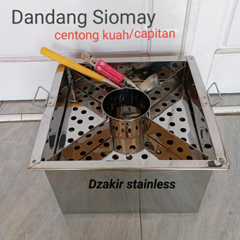 dandang pentol/panci siomay-dinsum/dandang bakso pangsit sekat 4 stainless