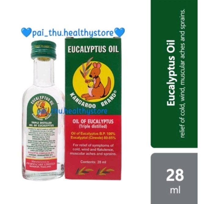Minyak Kayu Putih Eucalyptus Cap Kangguru- Eucalyptus Oil Kangaroo Brand @28ml