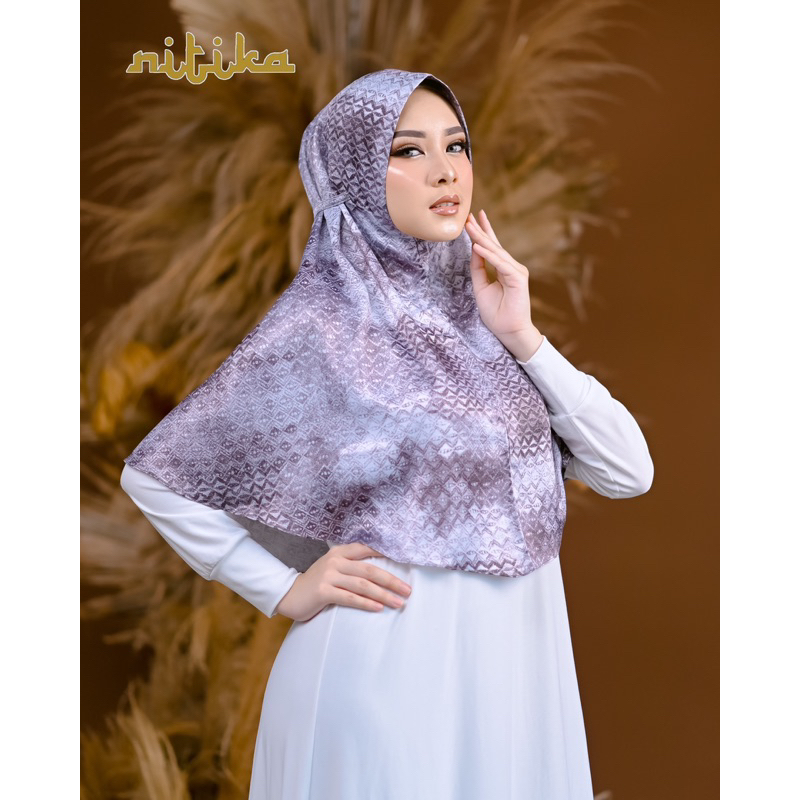 Hijab instan bergo silk printing N-149 Nitika