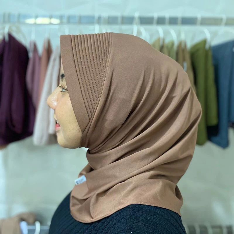 Hijab Sport pet besar/hijab sport jersy/hijab instan/hijab olahraga/hijab sekolah (pet besar)