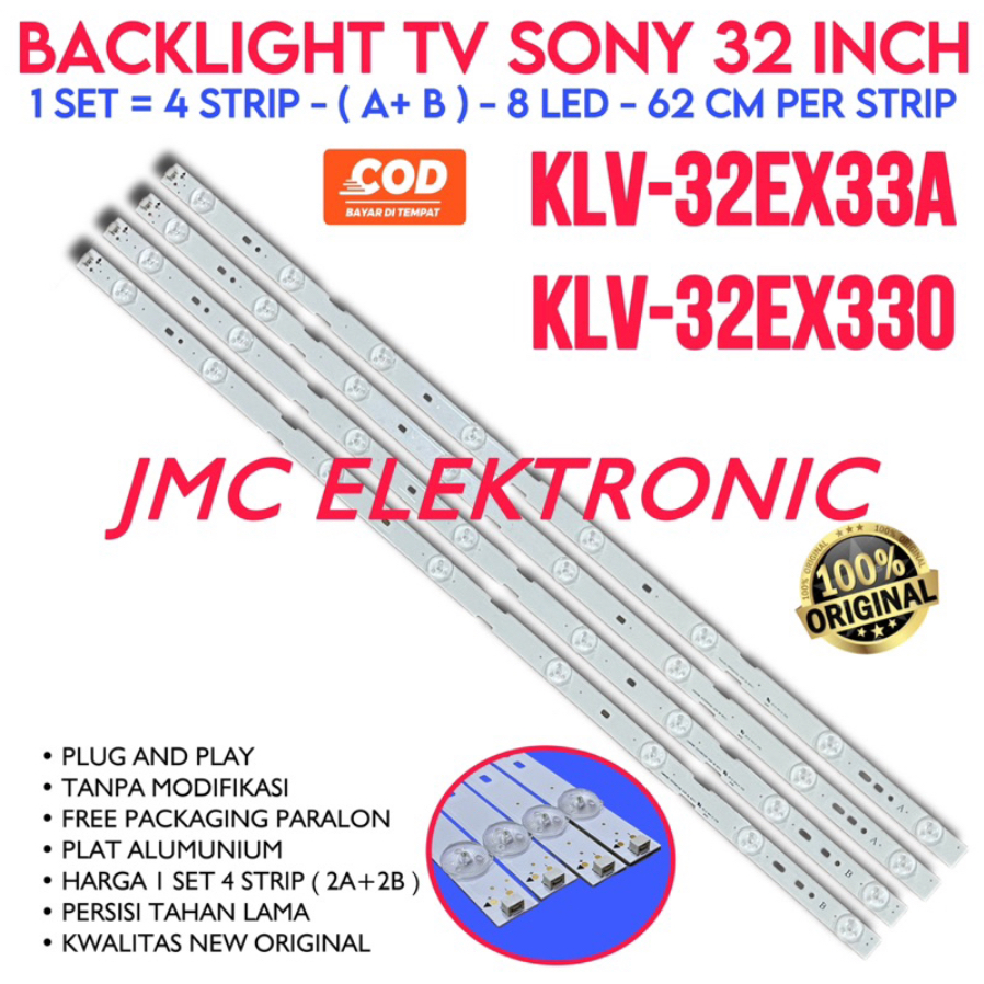 BACKLIGHT TV LED SONY 32 INCH KLV32EX33A KLV32EX330 32EX33A 32EX330