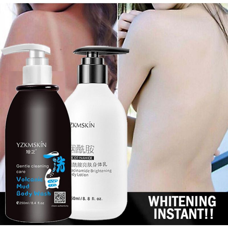 YZKMSKIN Niacinamide Body Lotion Whitening & Sabun Pemutih