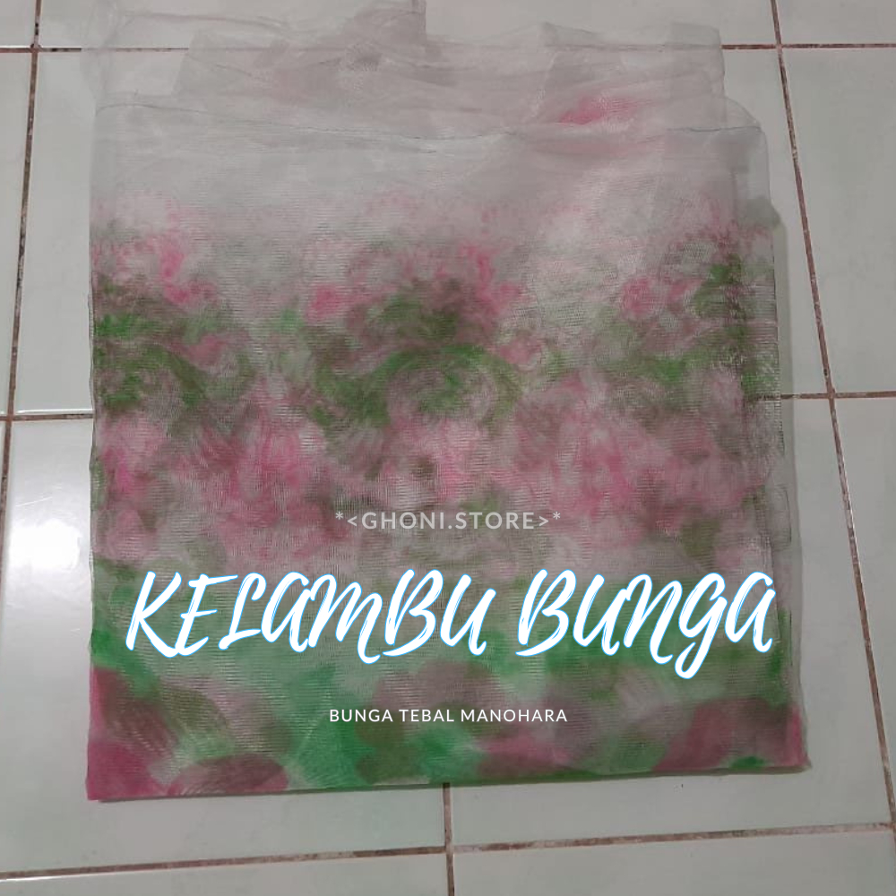 Descend Kelambu Bunga Tebal / Kelambu Anti Nyamuk Jumbo 200X200 / Klambu Kotak Gantung Bisa