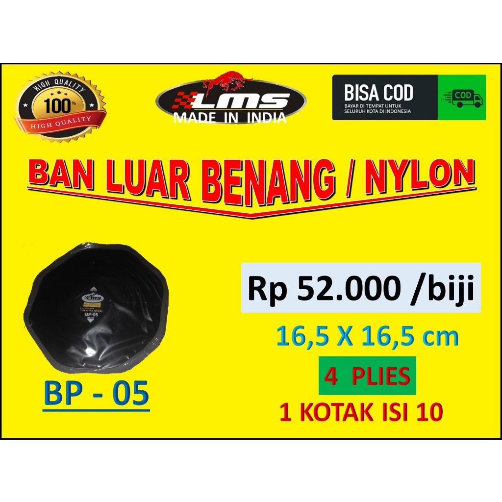 tambal tiptop 1 BIJI BP 05 LMS the bestpatch tire repair karet tambal ban tanpa bakar tip top tubele