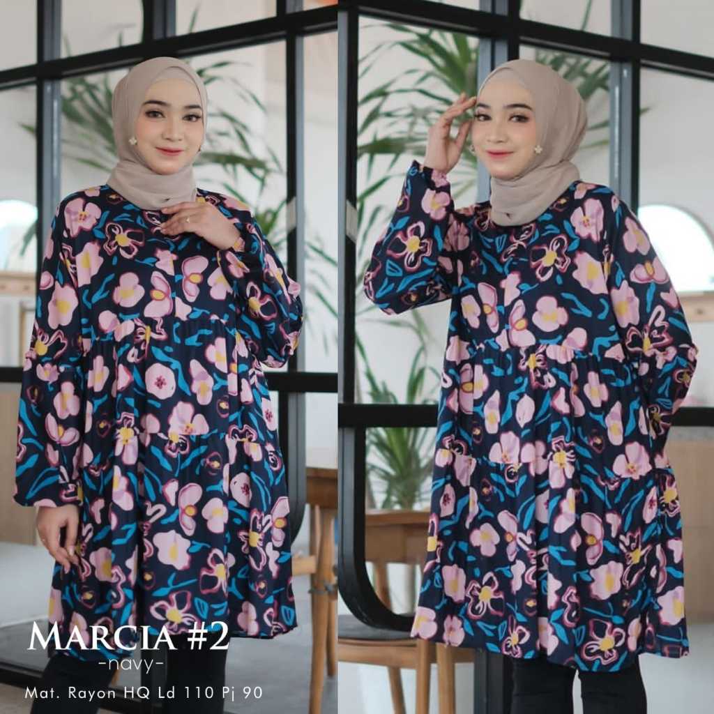 Tunik Atasan Wanita LD 110 Bahan Rayon HQ Kemeja Blus Lembut Dingin Muat Bb 75 Blouse