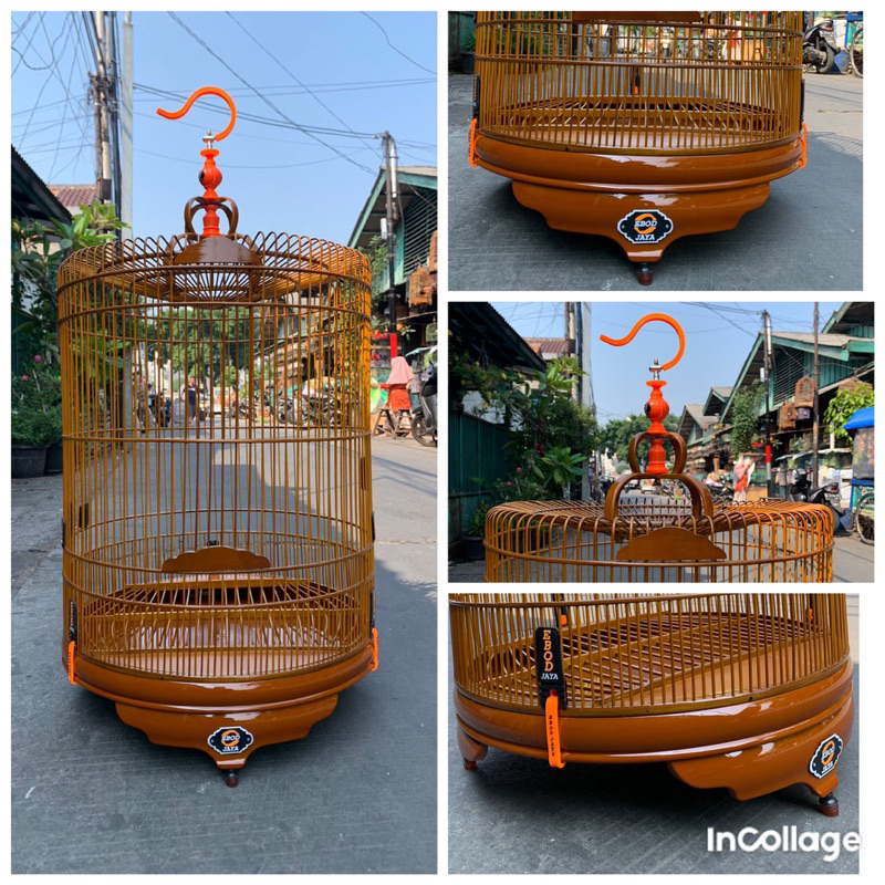 SANGKAR KANDANG MURAI EBOD JAYA PVC REBORN COKLAT NO 2