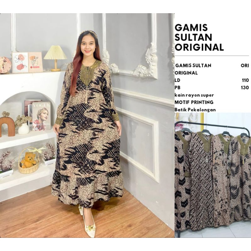 Longdress Renda Gamis Sultan Busui Tali Belakang Rempel Bawah Claressa