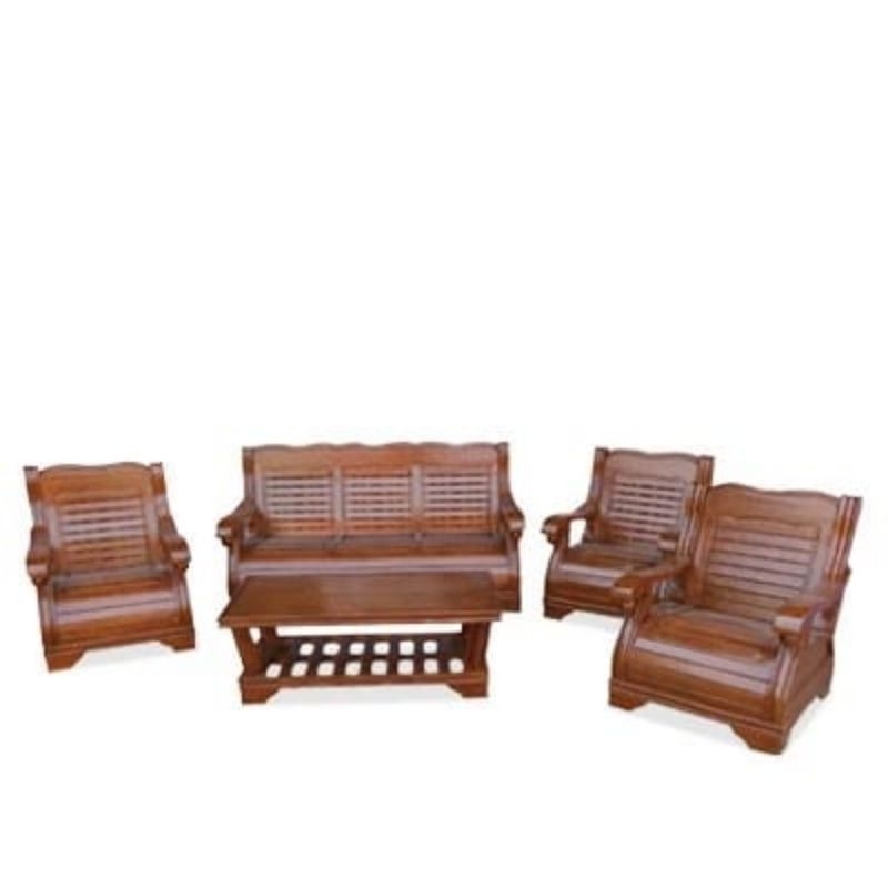 Sofa Kursi Tamu Kayu Jati Jepara Minimalis Gajah 3111 + Meja