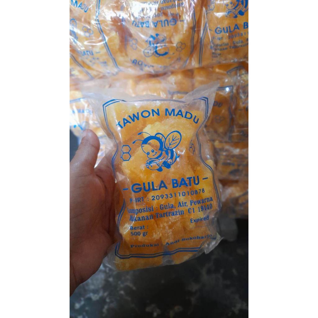 

Gula batu kuning kristal asli manis cap tawon
