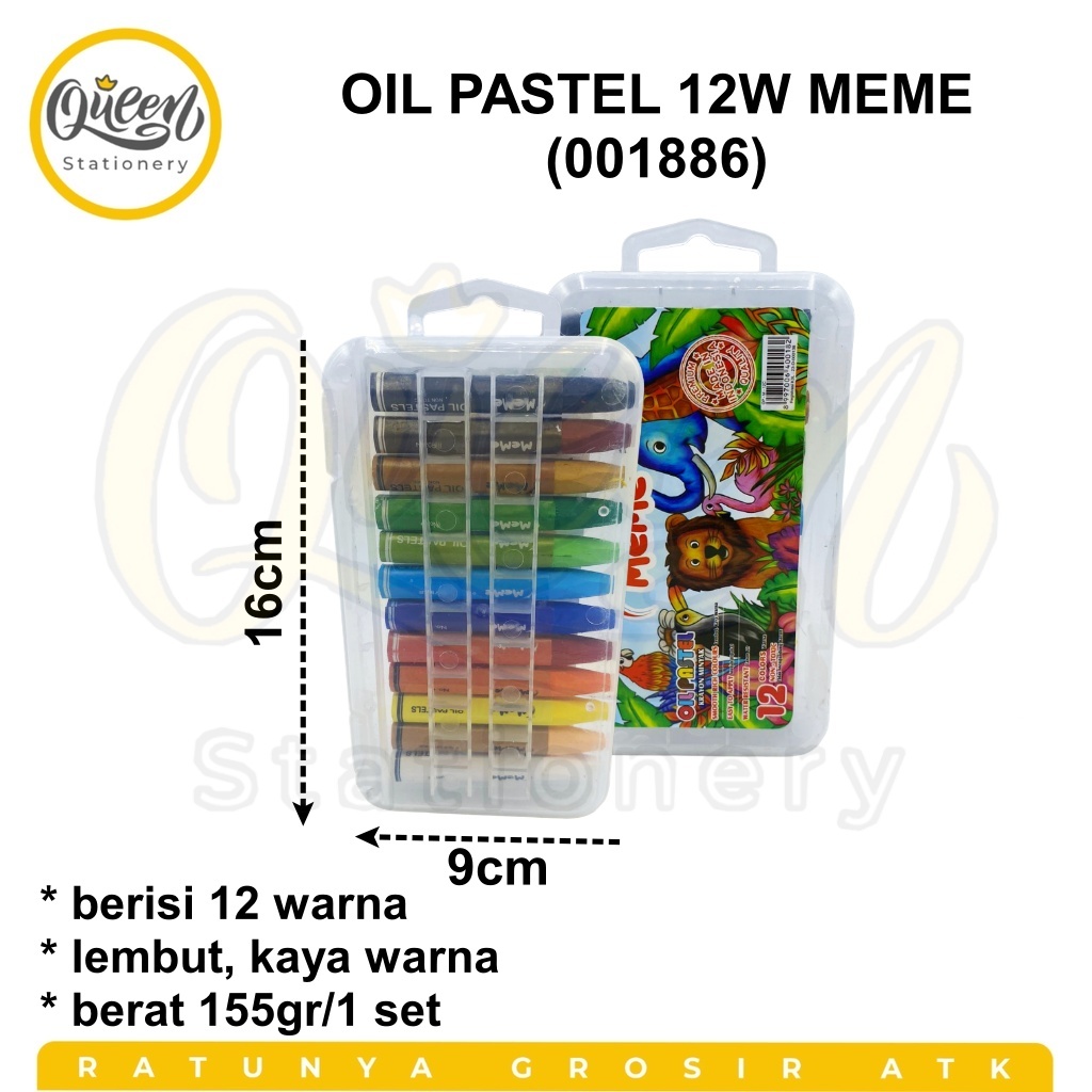 

1 SET OIL PASTEL 12W MEME (001886) / KRAYON / OIL PASTEL / ALAT MEWARNAI