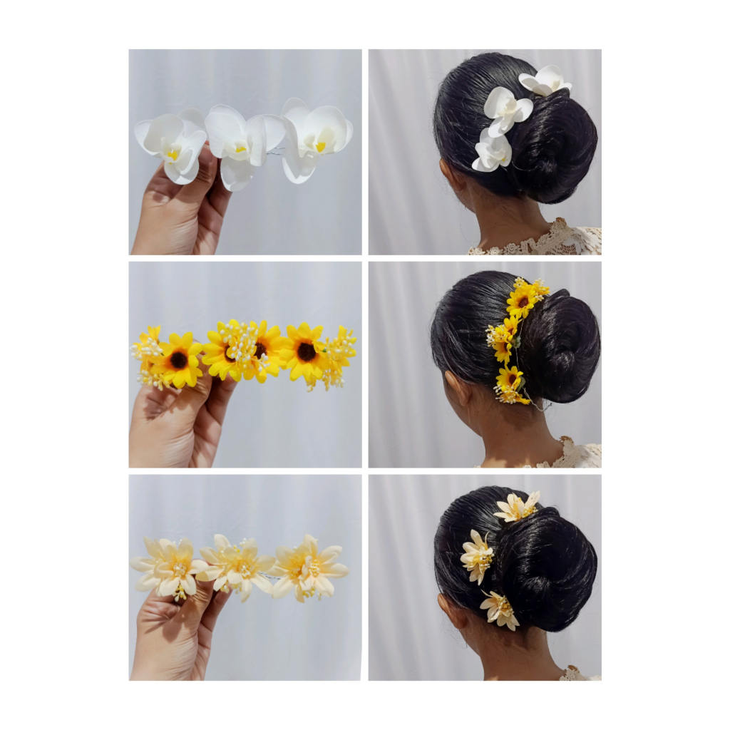 Hiasan Sanggul Rambut / Jepit Rambut Bunga / Sanggul Bunga