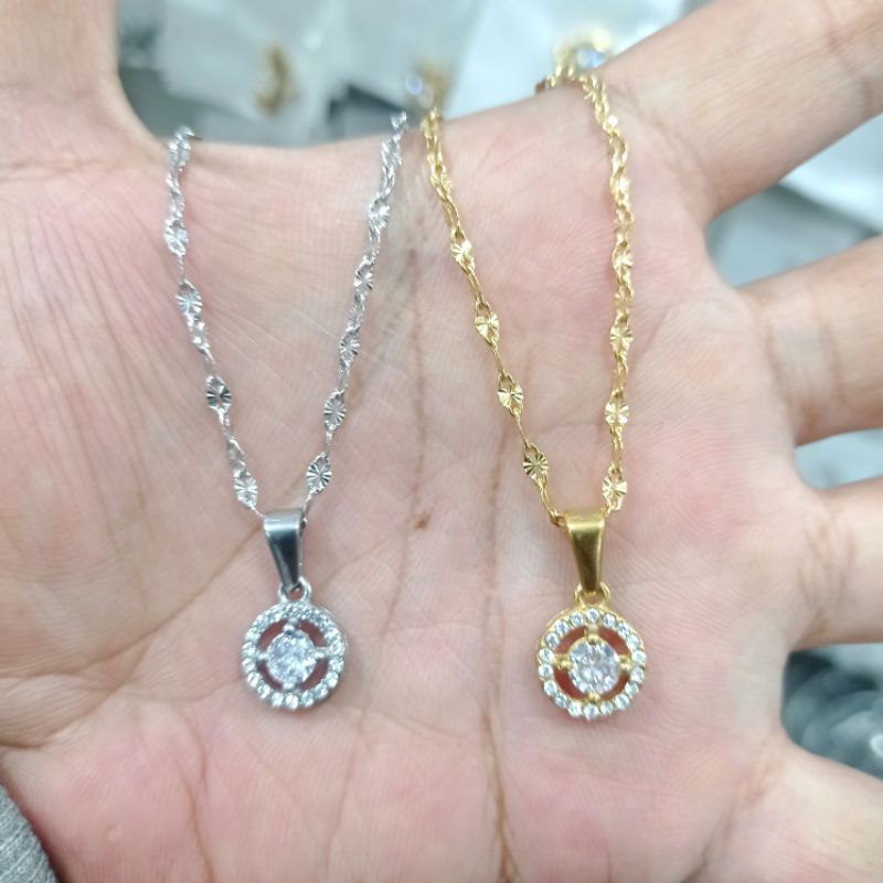 kalung set liontin pecah kopi dubai anti luntur