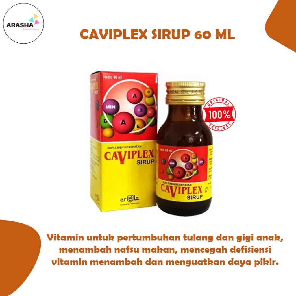 CAVIPLEX SYRUP 60 ML / MULTIVITAMIN SIRUP VITAMIN A VITAMIN B VITAMIN C VITAMIN D VITAMIN E