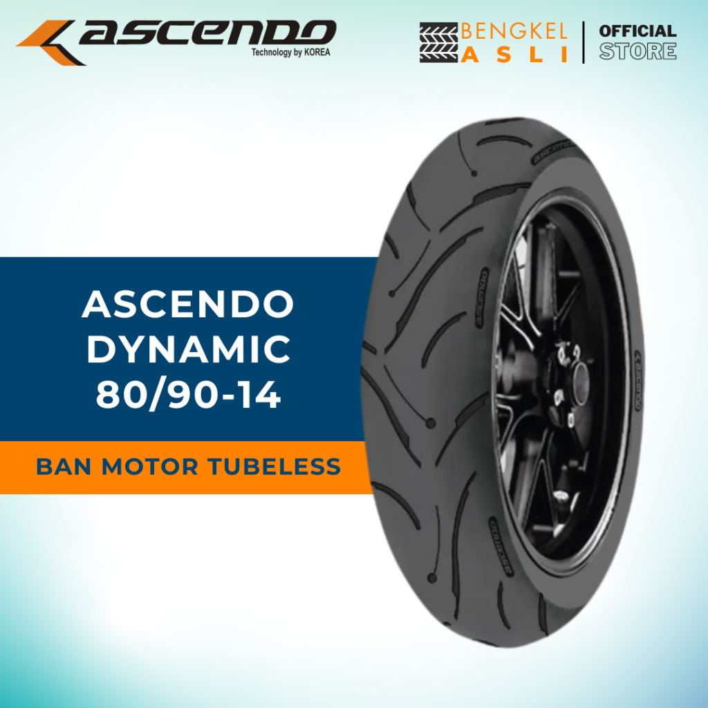 Ban Motor ASCENDO DYNAMIC Ring 14 80/90-14 Tubeless (TL)