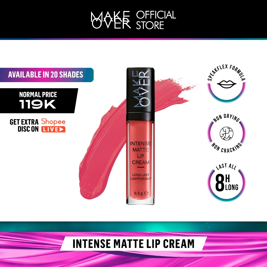 Foto MAKE OVER Intense Matte Lip Cream - Lipstick Lipcream tahan lama hingga 8 jam lembab ringan ombre lips nude