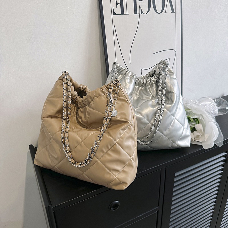 Tote Bag Wanita Puffy Kasual | Shoulder bag Bubble Import Premium | Tas Bahu Wanita Tali Rantai Aest