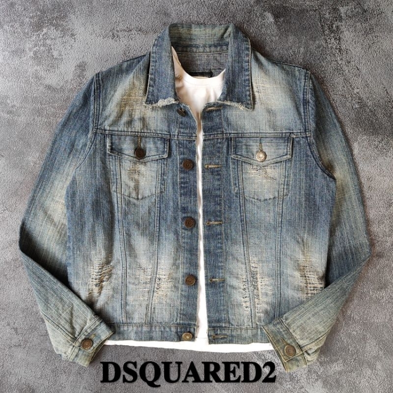 DSQUARED denim jacket Vintage Ripped