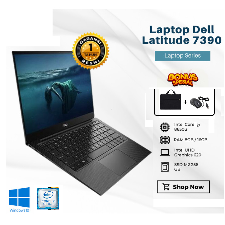 Laptop dell latitude 7390 i7 Gen 8TH RAM 16GB/512 SSD TOUCHSCREEN