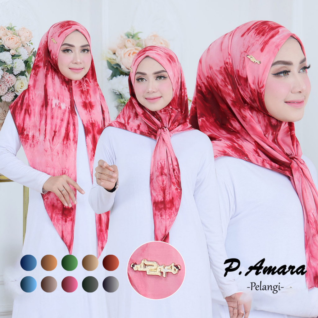 Pashmina Amara - Hijab Instan Pelangi by Alzafi