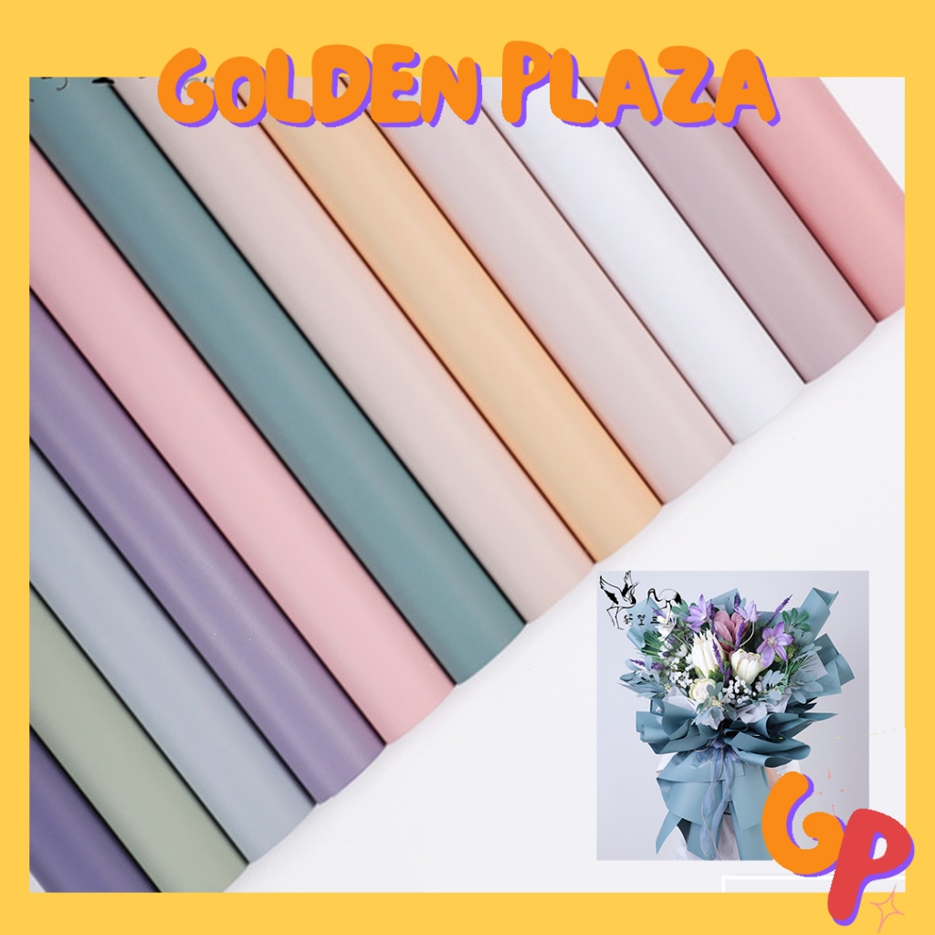 

Kertas Buket Bunga Flower Wrapping Paper Polos Cellophane Waterproof Fullcolor KB6120