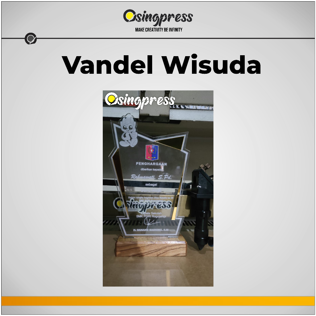 Plakat Akrilik / Vandel Akrilik / Cinderamata / plakat wisuda / plakat magang