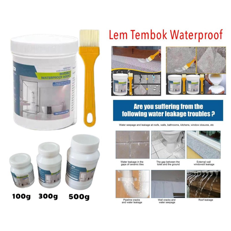 Lem Anti Bocor Super Kuat Lem Anti Kerembes Lem Perekat Transparan Waterproof Anti Bocor