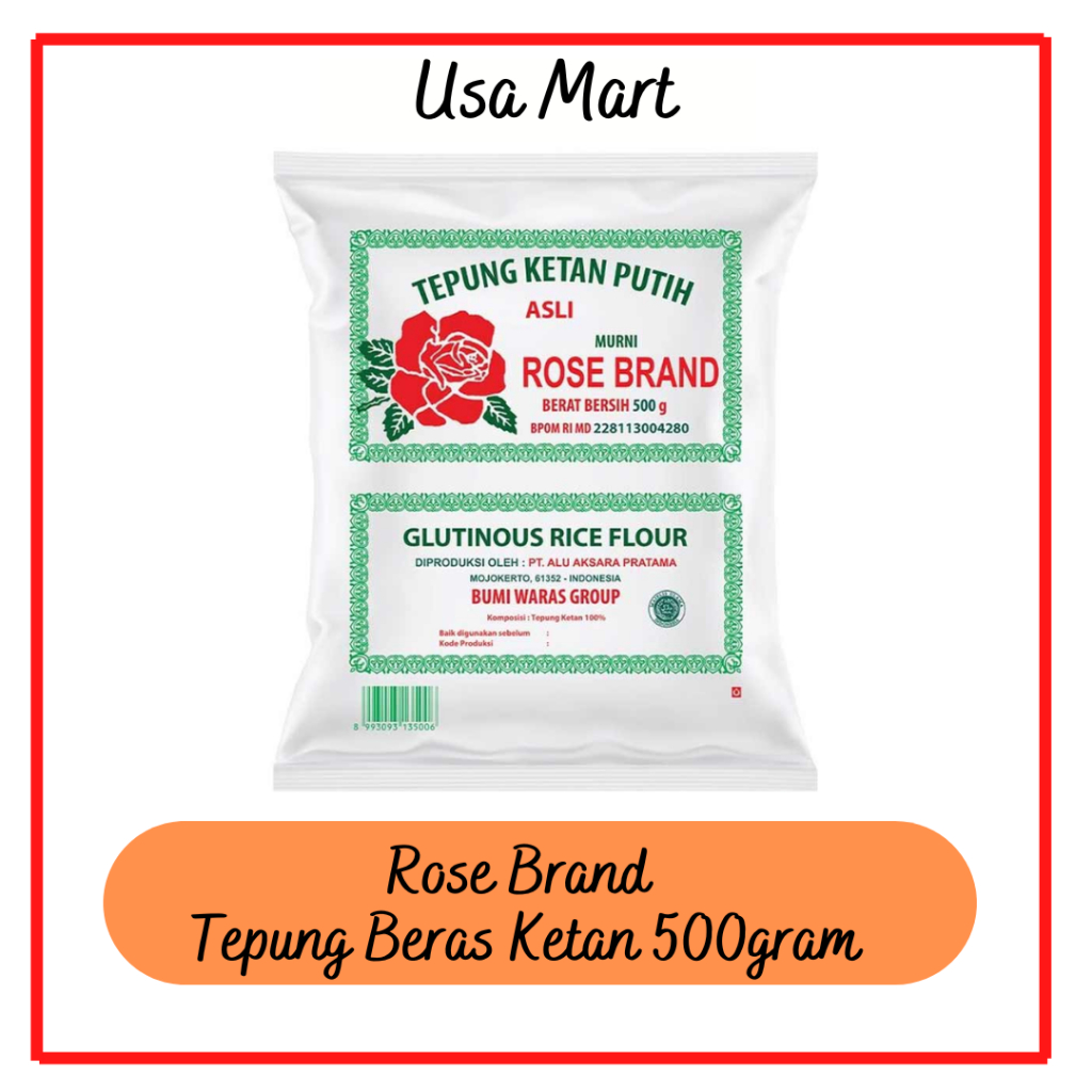 

ROSE BRAND Tepung Ketan Putih 500 gram