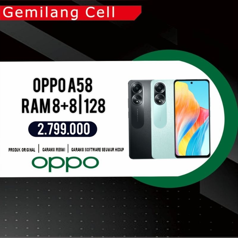 OPPO A58 NFC RAM 8/128GB
