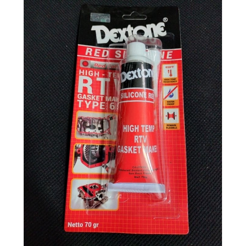 

LEM merk Dextone red silicone 70gr lem gasket merah / silicon red
