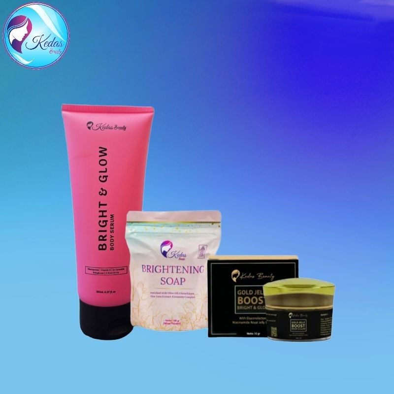 PAKET LENGKAP SABUN KEDAS BEAUTY GOLD JELY BODY SERUM ORIGINAL BPOM