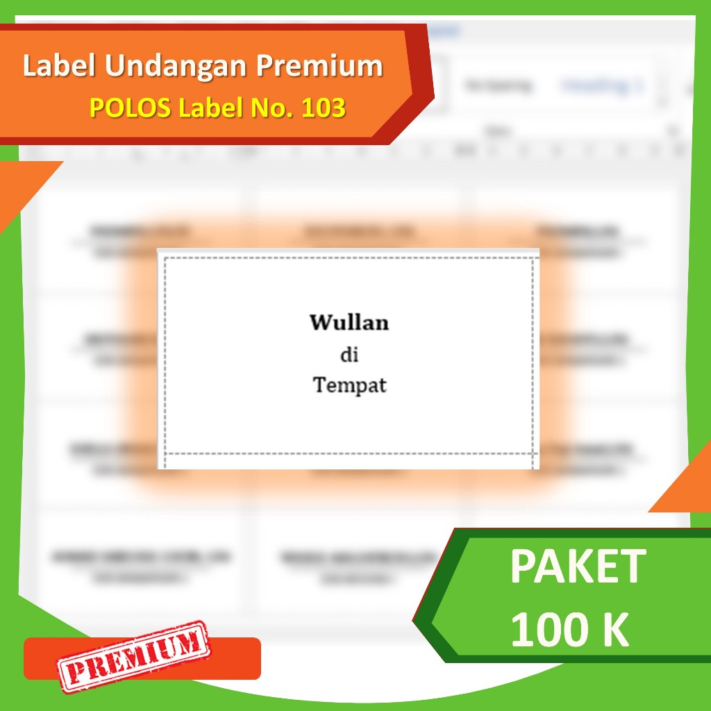 

Label Undangan PREMIUM Polos No.103 Paket 100K