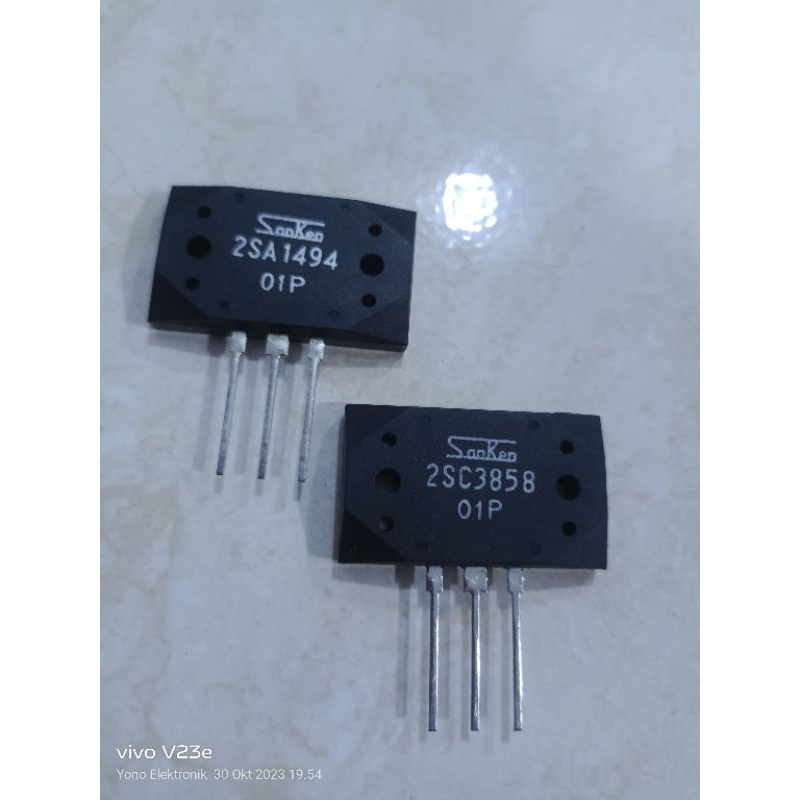 transistor final Sanken 1494 / 3858 Watt besar sepasang tidak nempel magnet
